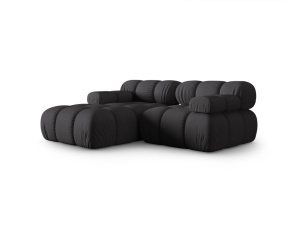 Canapea cu colt modulara maro espresso din textil pentru 3 persoane Bellis 155 Left 3D Micadoni