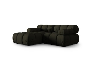 Canapea cu colt modulara verde amazon din textil pentru 3 persoane Bellis 155 Left 3D Micadoni