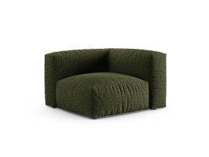 Canapea cu colt modulara verde din textil pentru 1 persoana Martina XL Micadoni