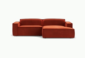 Canapea cu colt rosu sofran din textil 252 cm Edge Right Royal Saffron - 183 FEST