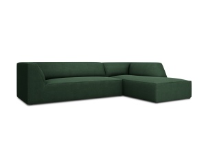 Canapea cu colt verde din textil pentru 4 persoane Ruby Ottawa M Right Micadoni