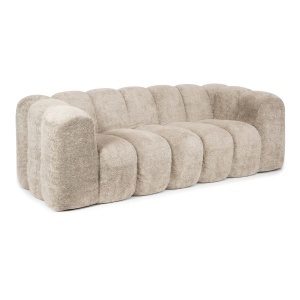 Canapea din textil bej pentru 3 persoane Gajos Quiet Object