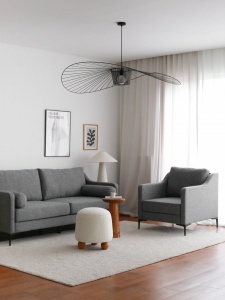 Canapea din textil gri inchis pentru 3 persoane Nordi The Home Collection