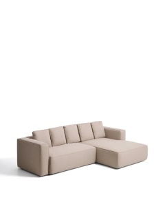 Canapea extensibila cu colt din textil bej pentru 4 persoane Marela Right 2 Kave Home