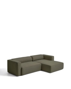 Canapea extensibila cu colt din textil verde pentru 4 persoane Marela Right 2 Kave Home