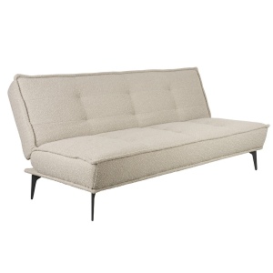 Canapea extensibila gri din textil pentru 2 persoane Cielke Quiet Object