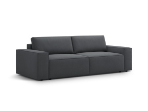 Canapea extensibila gri inchis din textil pentru 3 persoane Jodie Structured Micadoni