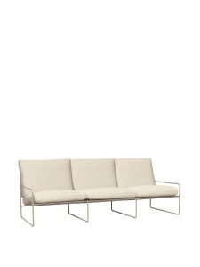 Canapea exterior alb antic/crem din textil pentru 3 persoane Desert Boucle Ferm Living