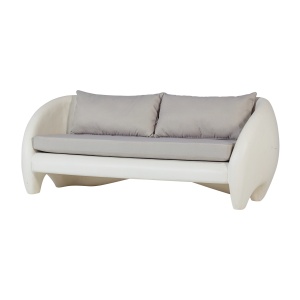 Canapea exterior crem din textil 222 cm Viale Woood