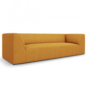 Canapea galbena din textil pentru 3 persoane Ruby Ross Micadoni