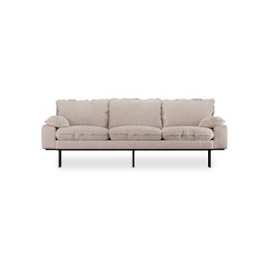 Canapea grej din textil pentru 3 persoane Retro Boucle HKliving