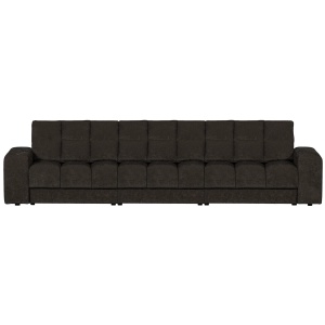 Canapea gri antracit din textil pentru 3 persoane Second Date Vintage Woood