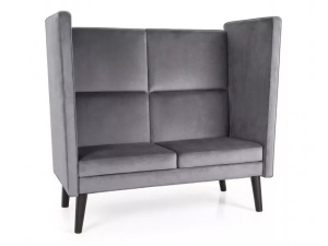 Canapea gri din catifea pentru 2 persoane Lotus The Home Collection