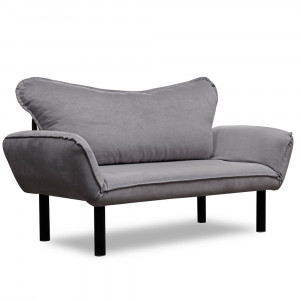 Canapea gri din textil pentru 2 persoane Chatto The Home Collection