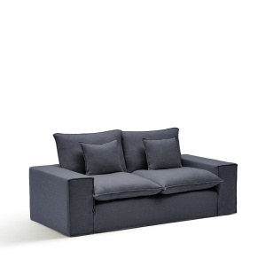 Canapea gri inchis din textil pentru 2 persoane Anarela Kave Home