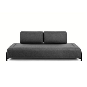 Canapea gri inchis din textil pentru 3 persoane Compo Module Kave Home