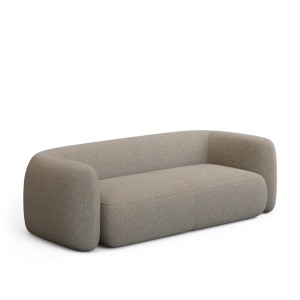 Canapea gri piatra din textil pentru 3 persoane Martina Boucle Kave Home