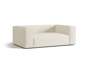 Canapea ivorie din textil pentru 2 persoane Nuria Boucle Micadoni
