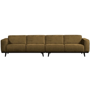 Canapea maro alama din catifea pentru 4 persoane Statement XL Woood
