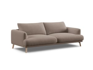 Canapea maro cappuccino din textil pentru 3 persoane Naomi Micadoni