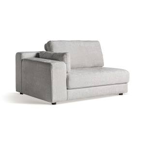 Canapea modulara alb antic din textil pentru 1 persoana Deruta Corner Left Vical Home