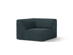 Canapea modulara albastru petrol din textil pentru 1 persoana Jodie Corner Micadoni