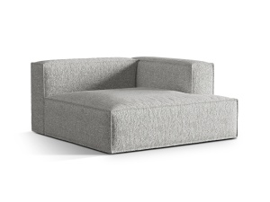 Canapea modulara argintie din textil pentru 1 persoana Nuria Right Monpea Micadoni