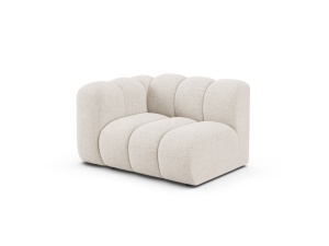 Canapea modulara bej deschis din textil pentru 1 persoana Lupine Chenille Left Micadoni