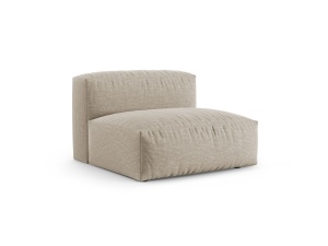 Canapea modulara bej deschis din textil pentru 1 persoana Martina XL Micadoni