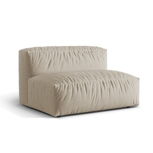 Canapea modulara bej deschis din textil pentru 1 persoana Martina Middle L Micadoni