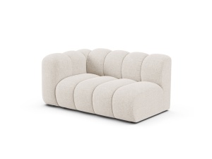 Canapea modulara bej deschis din textil pentru 2 persoane Lupine Chenille Left Micadoni
