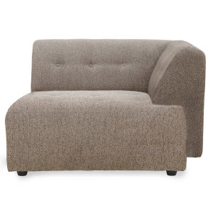 Canapea modulara bej din textil 118 cm Vint Right HKliving