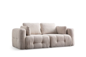 Canapea modulara bej din textil 300 cm Amaris The Home Collection