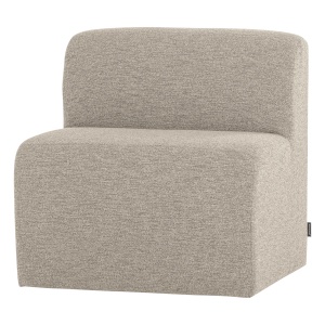 Canapea modulara bej din textil 84 cm Mojo Center Boucle Woood