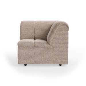 Canapea modulara bej din textil 98 cm Wave Corner HKliving