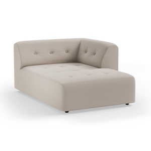Canapea modulara bej din textil pentru 1.5 persoane Vint Divan Right HKliving