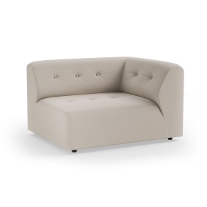 Canapea modulara bej din textil pentru 1.5 persoane Vint Right HKliving