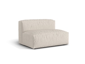 Canapea modulara bej din textil pentru 1 persoana Martina Monet Boucle 132 Micadoni