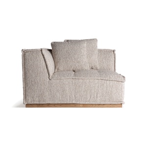 Canapea modulara bej din textil pentru 1 persoana Vittel Corner Left Vical Home