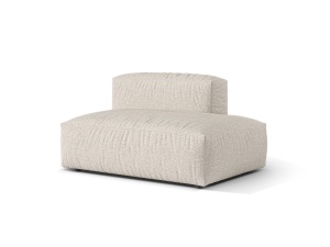 Canapea modulara bej din textil pentru 2 persoane Martina Monet Boucle Right Micadoni