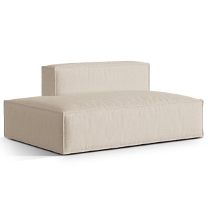 Canapea modulara bej din textil pentru 3 persoane Nuria Structural Micadoni