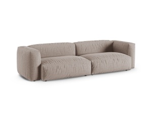 Canapea modulara bej inchis din textil pentru 4 persoane Martina XL Micadoni