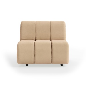 Canapea modulara crem din catifea 98 cm Wave Middle HKliving