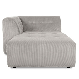 Canapea modulara crem din poliester 160 cm Vint Corduroy Left HK Living