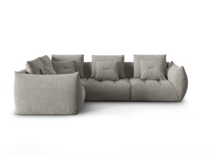 Canapea modulara cu colt gri deschis din textil pentru 3 persoane Bloom Structural Left Micadoni