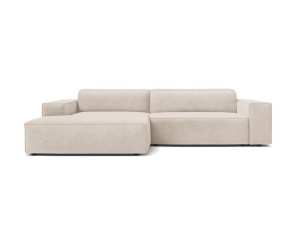 Canapea modulara cu colt maro din textil pentru 3 persoane Jodie Liberty Left Micadoni
