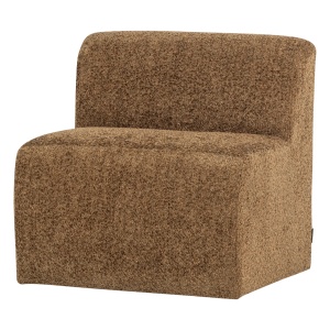 Canapea modulara galben miere din textil 84 cm Mojo Center Chenille Woood