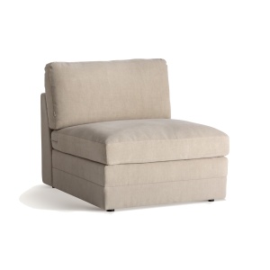 Canapea modulara grej din textil pentru 1 persoana Otley Middle Vical Home