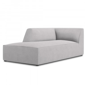 Canapea modulara gri deschis din textil pentru 2 persoane Ruby Left Micadoni