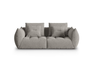 Canapea modulara gri deschis din textil pentru 3 persoane Bloom Wind Micadoni